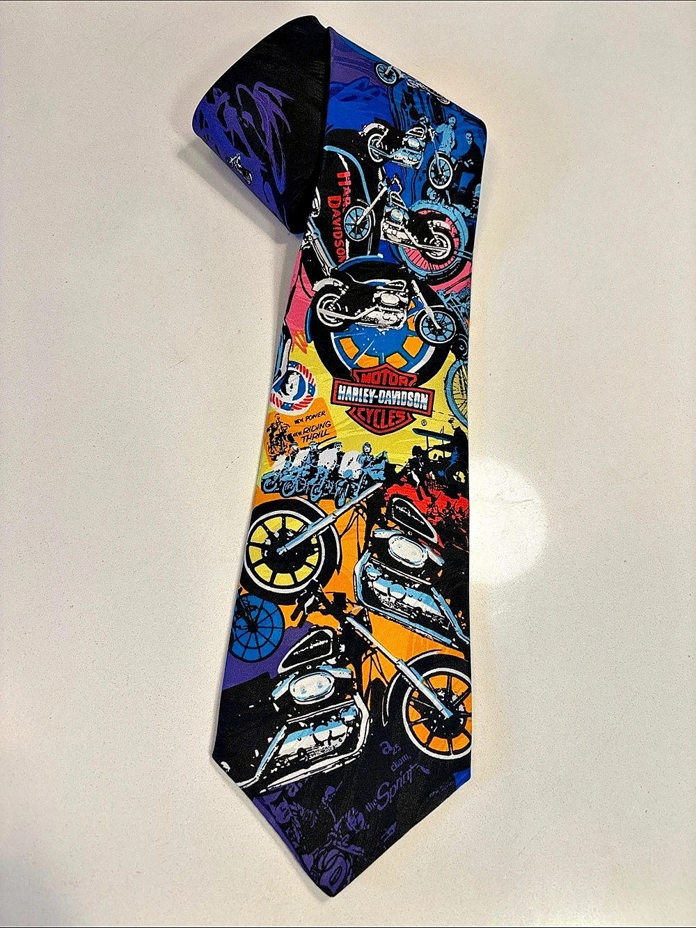 Harley-Davidson Harley 90th Anniversary 1993 Motorcycle Tie Silk Tie